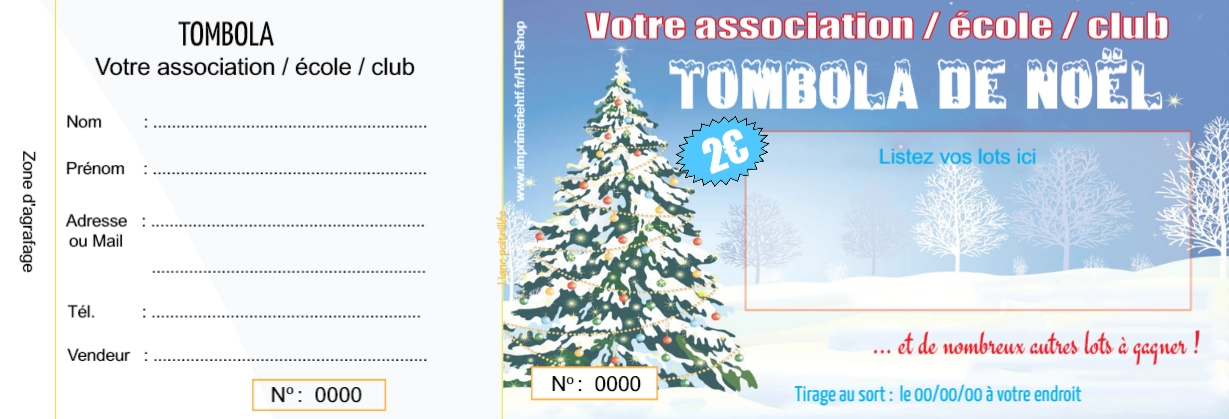 Ticket tombola Noël 9 - HTF